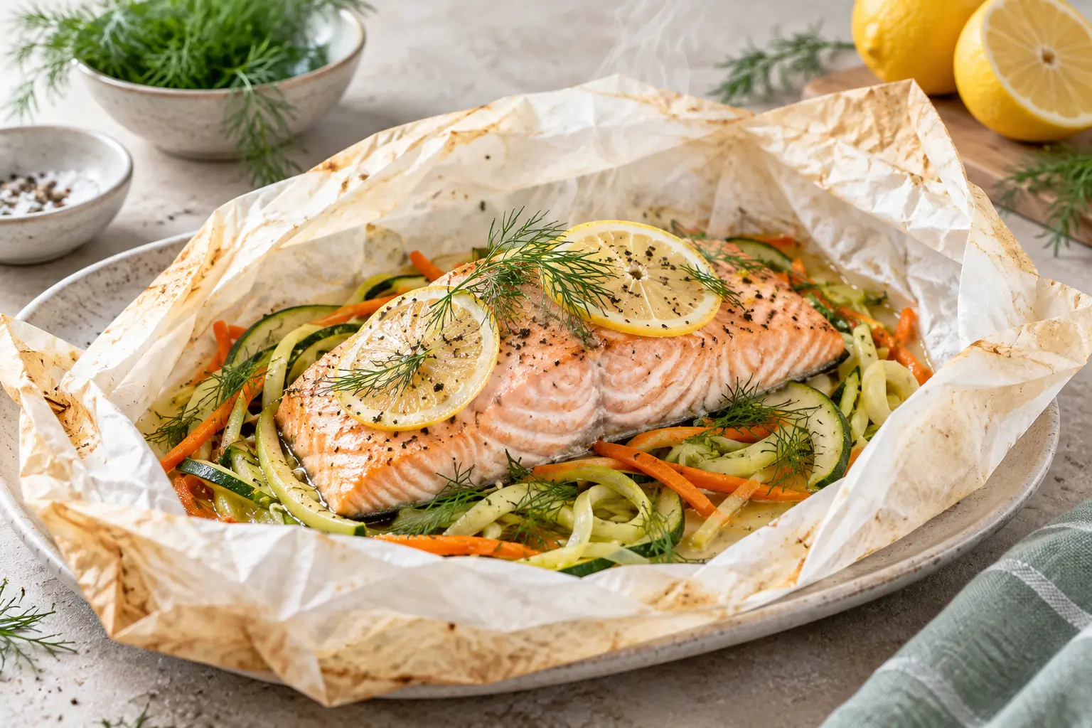 Saumon en papillote