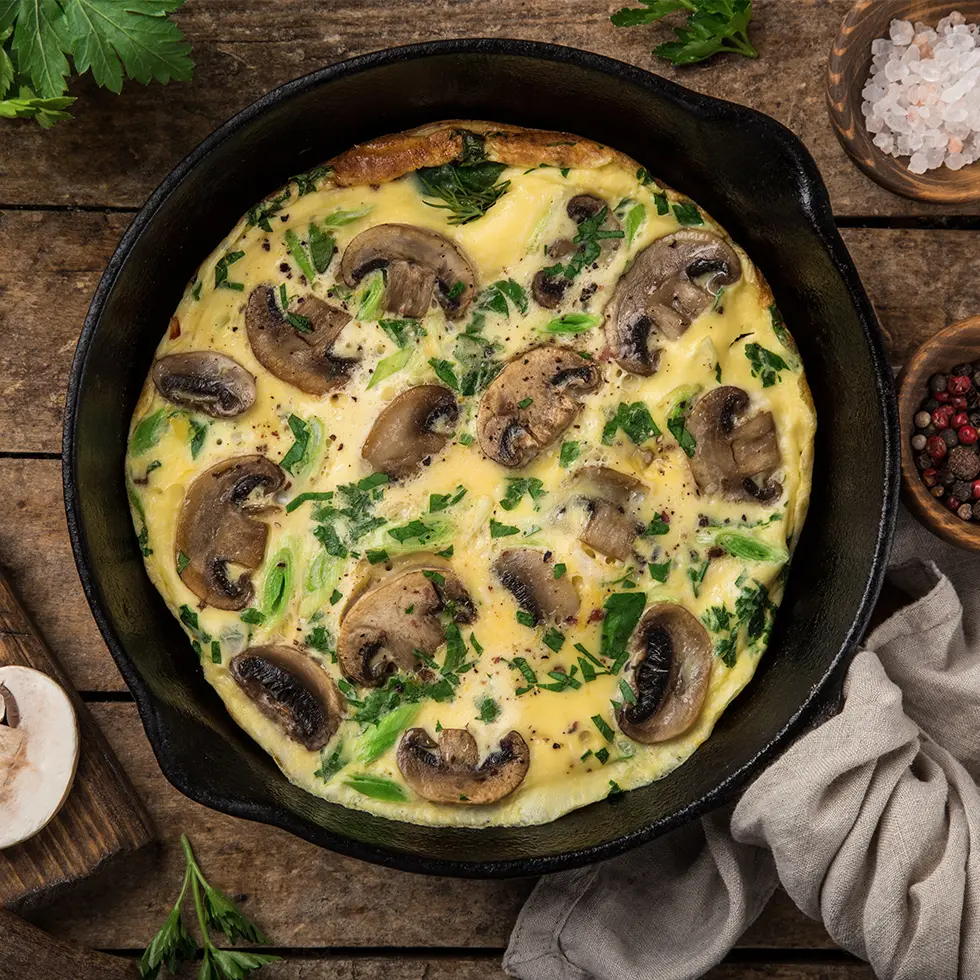 Omelette aux champignons