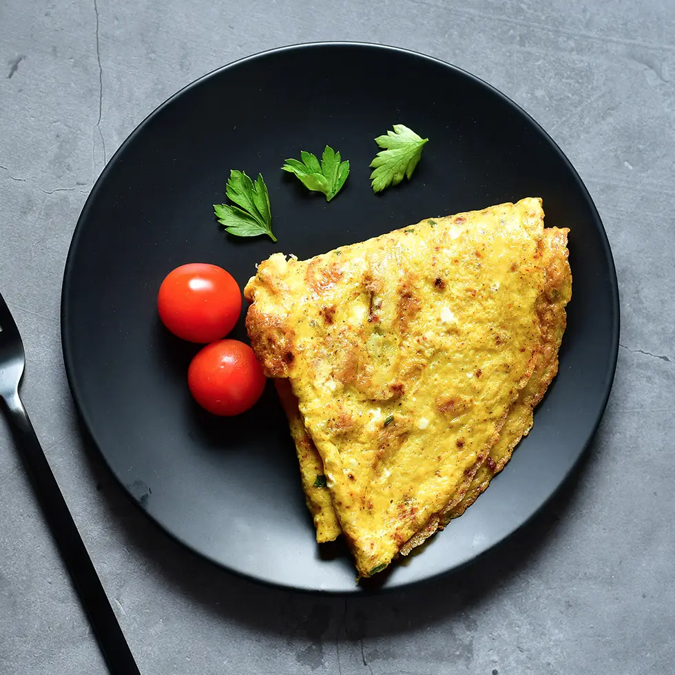 Omelette aux graines de lin