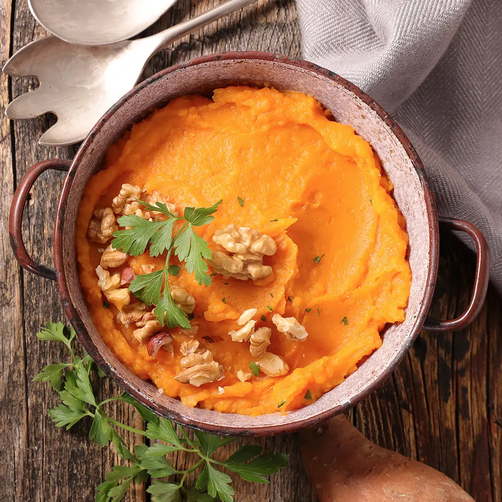 Purée de patates douces