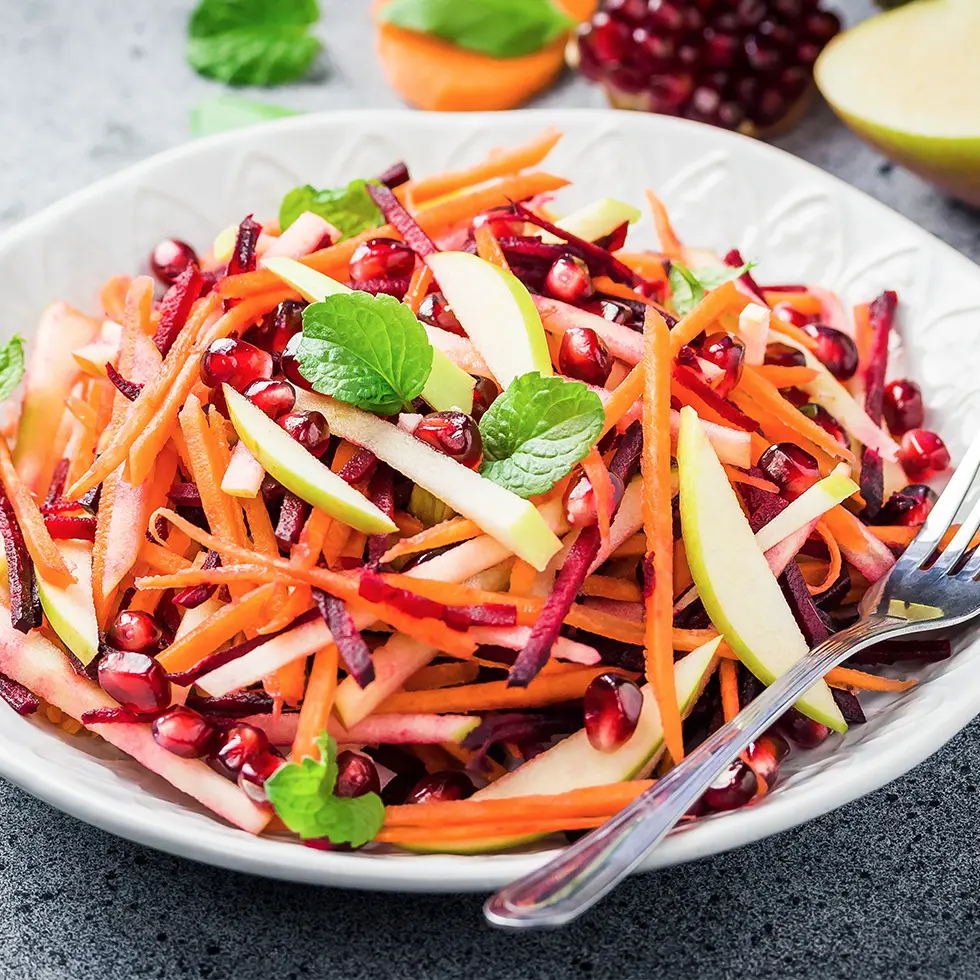 Salade de betteraves aux pommes