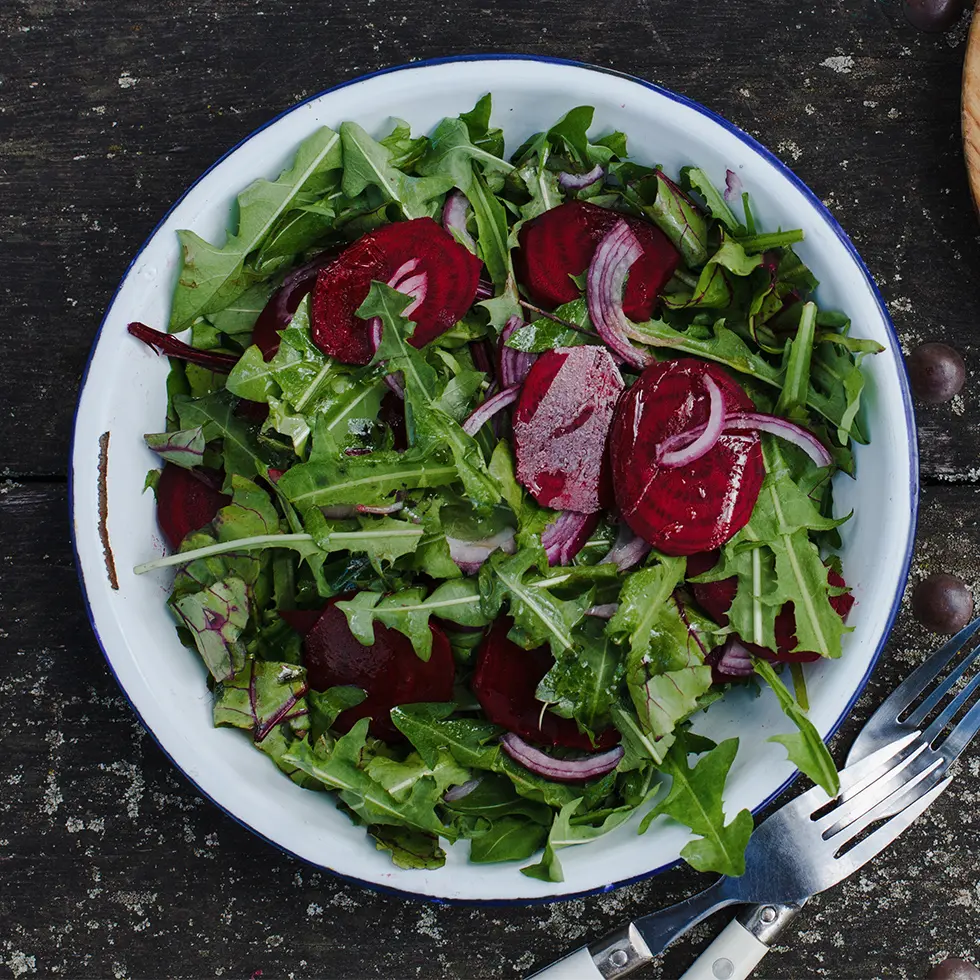 Salade de mâche aux betteraves
