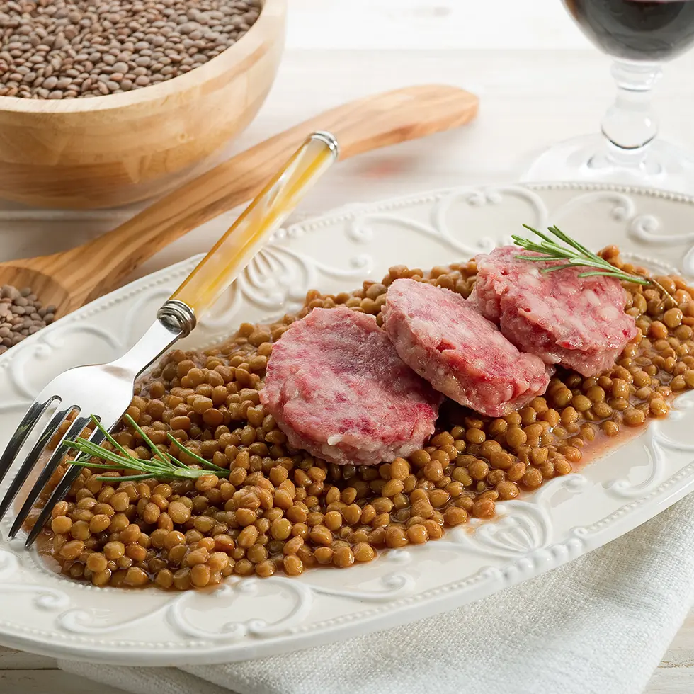Saucisses aux lentilles