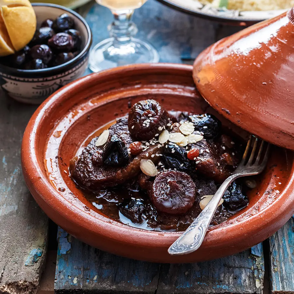 Le tajine aux pruneaux et amandes