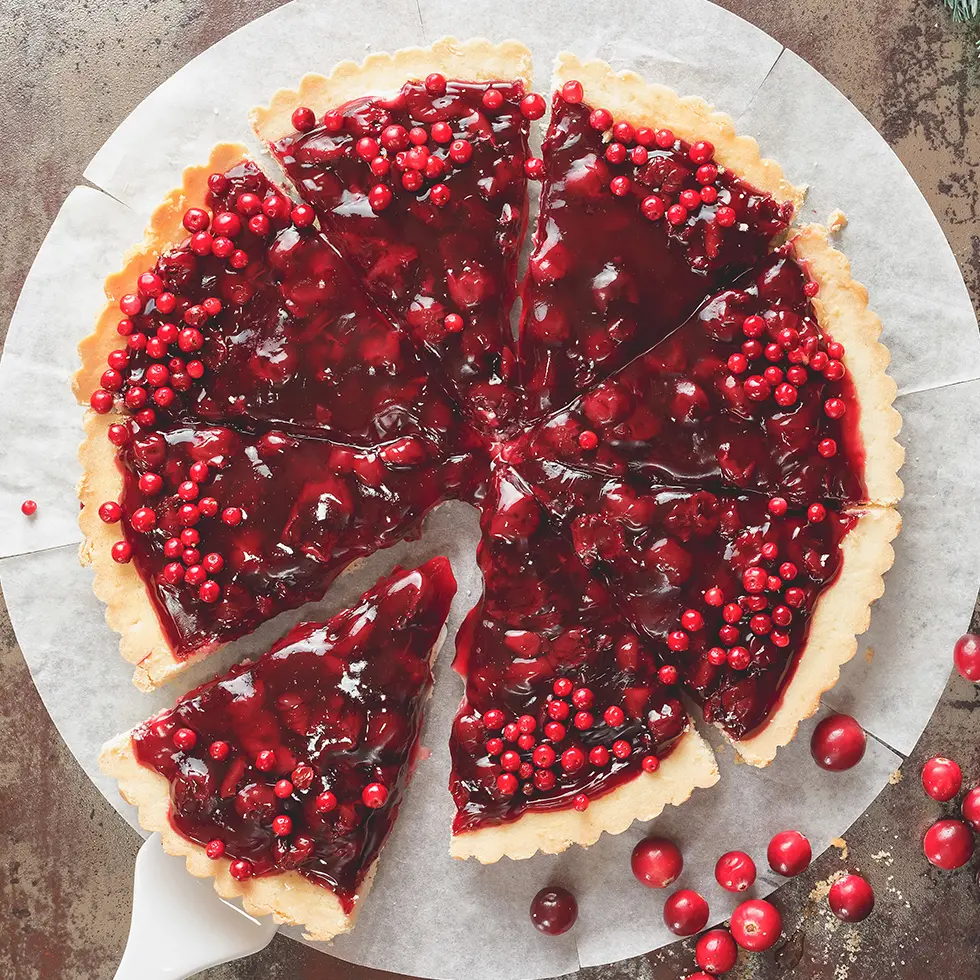 Tarte aux canneberges