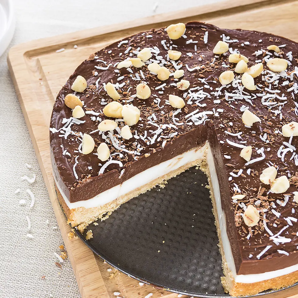 Tarte à la noix de coco et chocolat