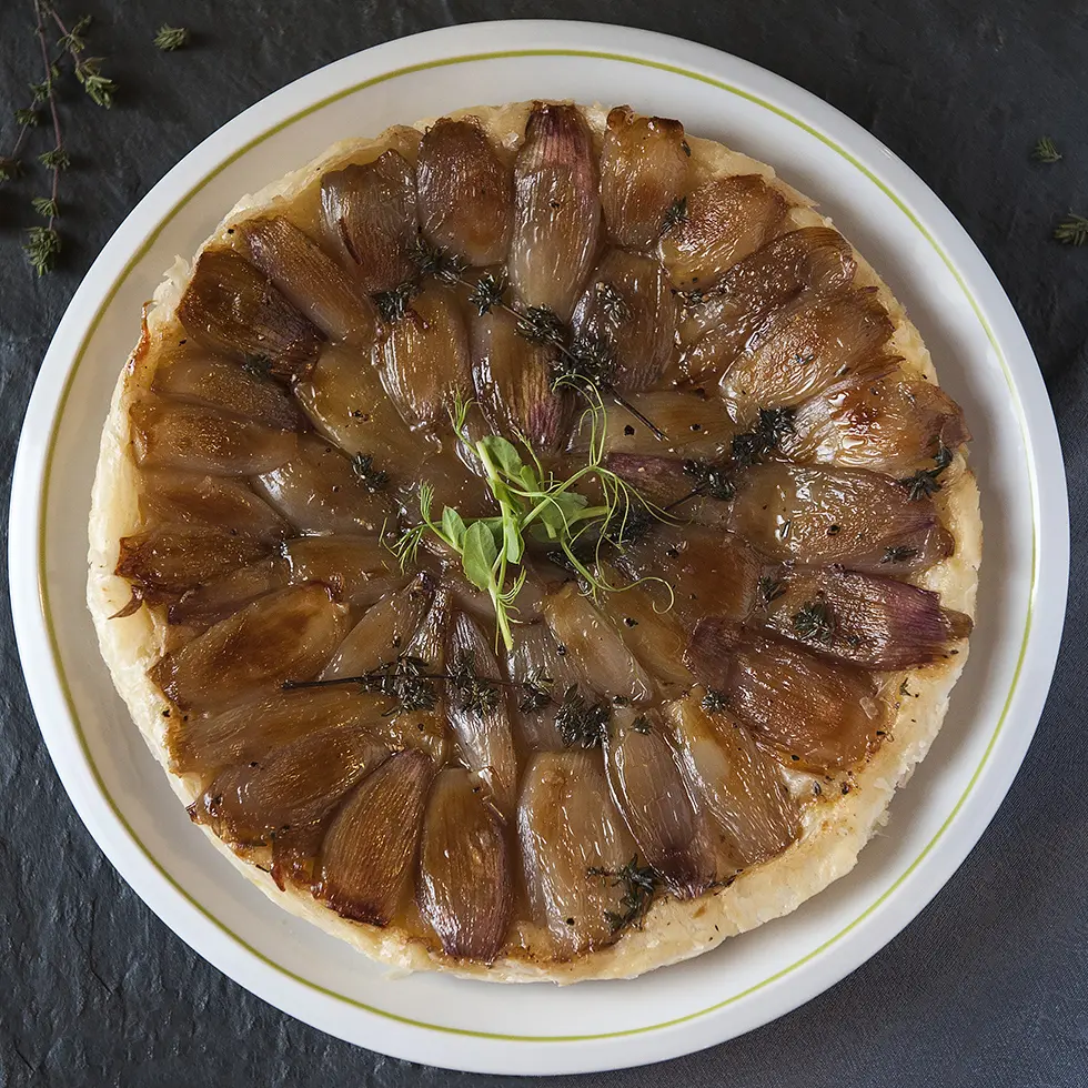 Tatin d’échalotes