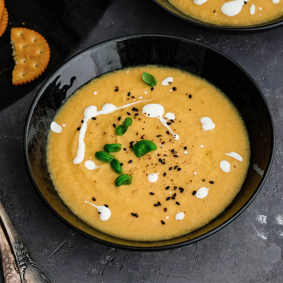 Velouté de carottes à la noix de coco