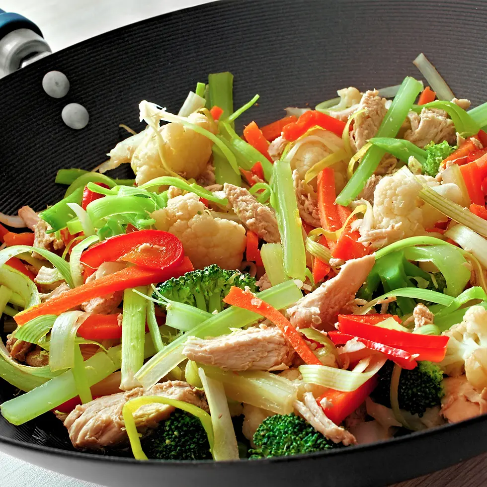 Wok de légumes au céleri